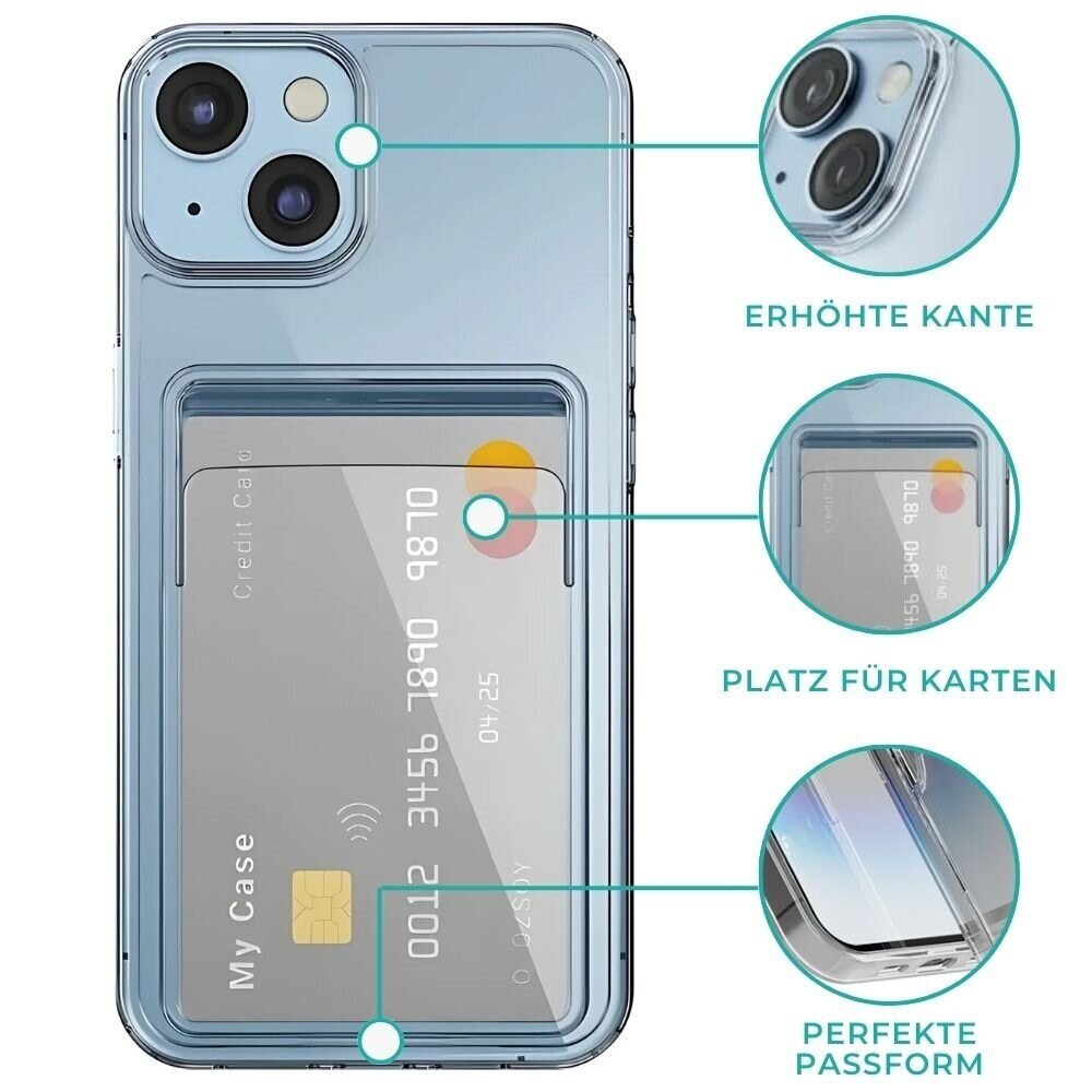 ShieldCase® ShieldCase iPhone 15 Shockhülle mit Kartenfach (Transparent) ShieldCase® ShieldCase iPhone 15 Shockhülle mit Kartenfach (Transparent)