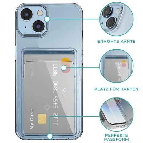 ShieldCase® ShieldCase iPhone 15 Shockhülle mit Kartenfach (Transparent) ShieldCase® ShieldCase iPhone 15 Shockhülle mit Kartenfach (Transparent)