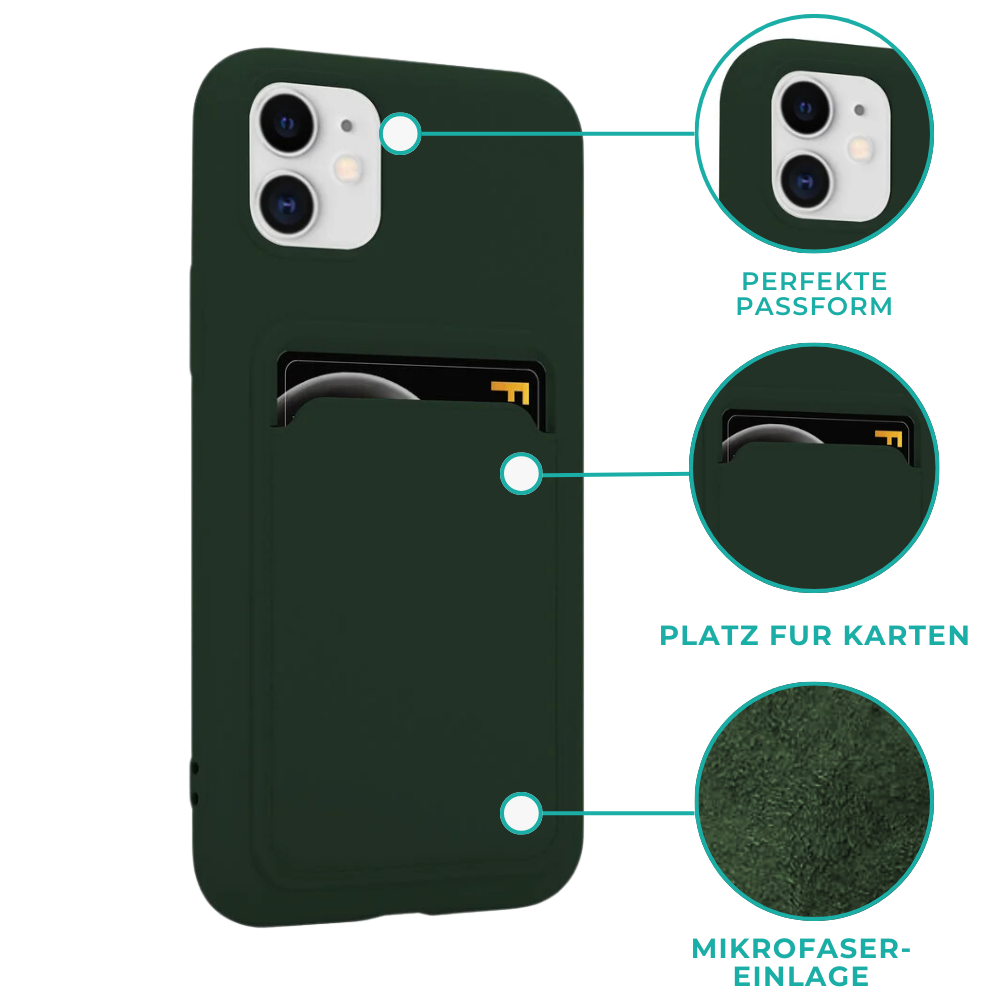 ShieldCase® ShieldCase iPhone 11 Silikonhülle mit Kartenfach (Dunkelgrün) ShieldCase® ShieldCase iPhone 11 Silikonhülle mit Kartenfach (Dunkelgrün)