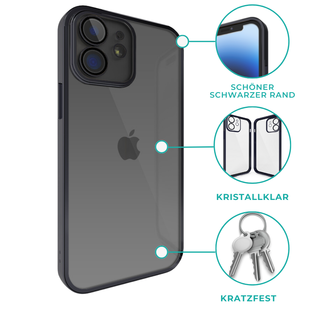 Coverzs Coverzs iPhone 11 Transparente Softcase mit Kameraschutz (Schwarz) Coverzs Coverzs iPhone 11 Transparente Softcase mit Kameraschutz (Schwarz)