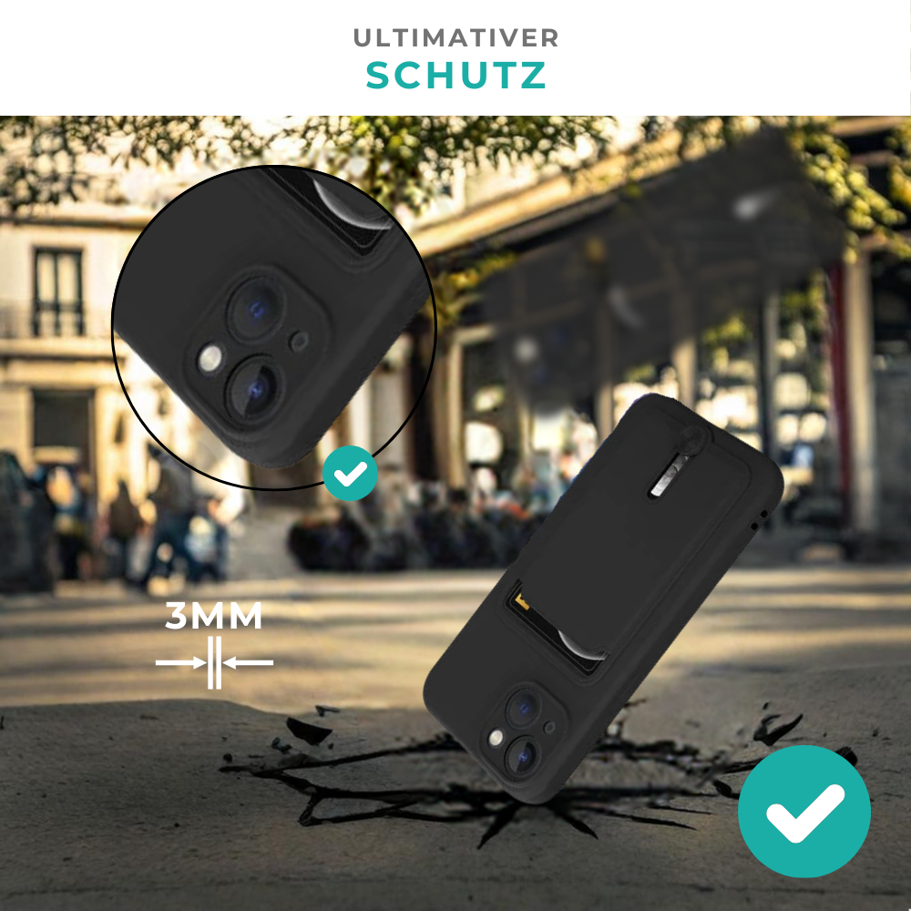 Coverzs Coverzs iPhone X/Xs Kartenhülle mit Schieber (Schwarz) Coverzs Coverzs iPhone X/Xs Kartenhülle mit Schieber (Schwarz)