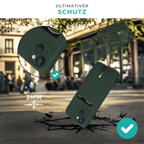 Coverzs Coverzs iPhone 11 Pro Kartenhülle mit Schieber (Grün) Coverzs Coverzs iPhone 11 Pro Kartenhülle mit Schieber (Grün)