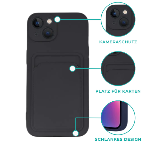 ShieldCase® ShieldCase iphone 13 Pro Max Silikonhülle mit Kartenhalter (Dunkelblau) ShieldCase® ShieldCase iphone 13 Pro Max Silikonhülle mit Kartenhalter (Dunkelblau)