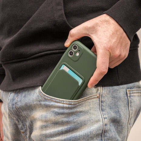 ShieldCase® ShieldCase iPhone 11 Pro Max Silikonhülle mit Kartenfach (Dunkelgrün) ShieldCase® ShieldCase iPhone 11 Pro Max Silikonhülle mit Kartenfach (Dunkelgrün)