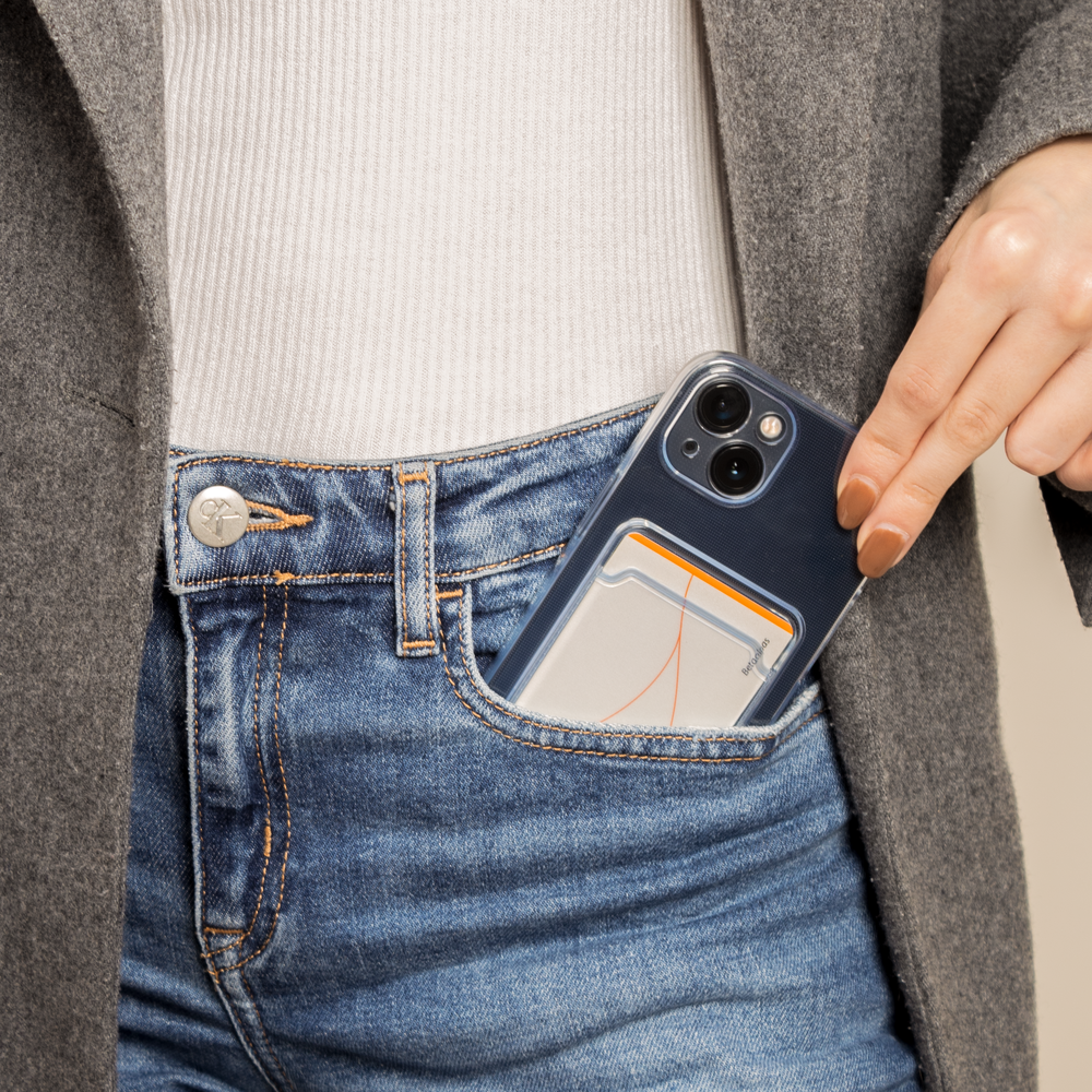 Ceezs Ceezs iPhone 13 Pro Transparente Hülle mit Kartenhalter Ceezs Ceezs iPhone 13 Pro Transparente Hülle mit Kartenhalter