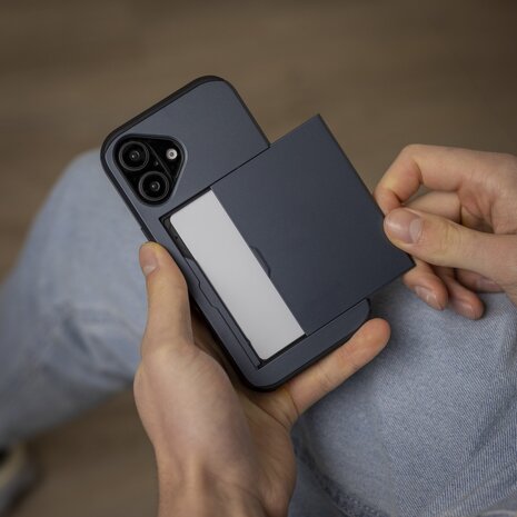 ShieldCase® ShieldCase Kartenfach Hülle mit Schieb iPhone 16 (Dunkelblau) ShieldCase® ShieldCase Kartenfach Hülle mit Schieb iPhone 16 (Dunkelblau)