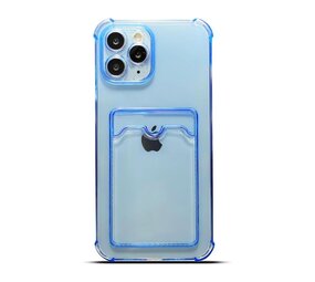 ShieldCase® iPhone 13 Pro TPU Hülle mit Kartenfach (Transparent Blau)