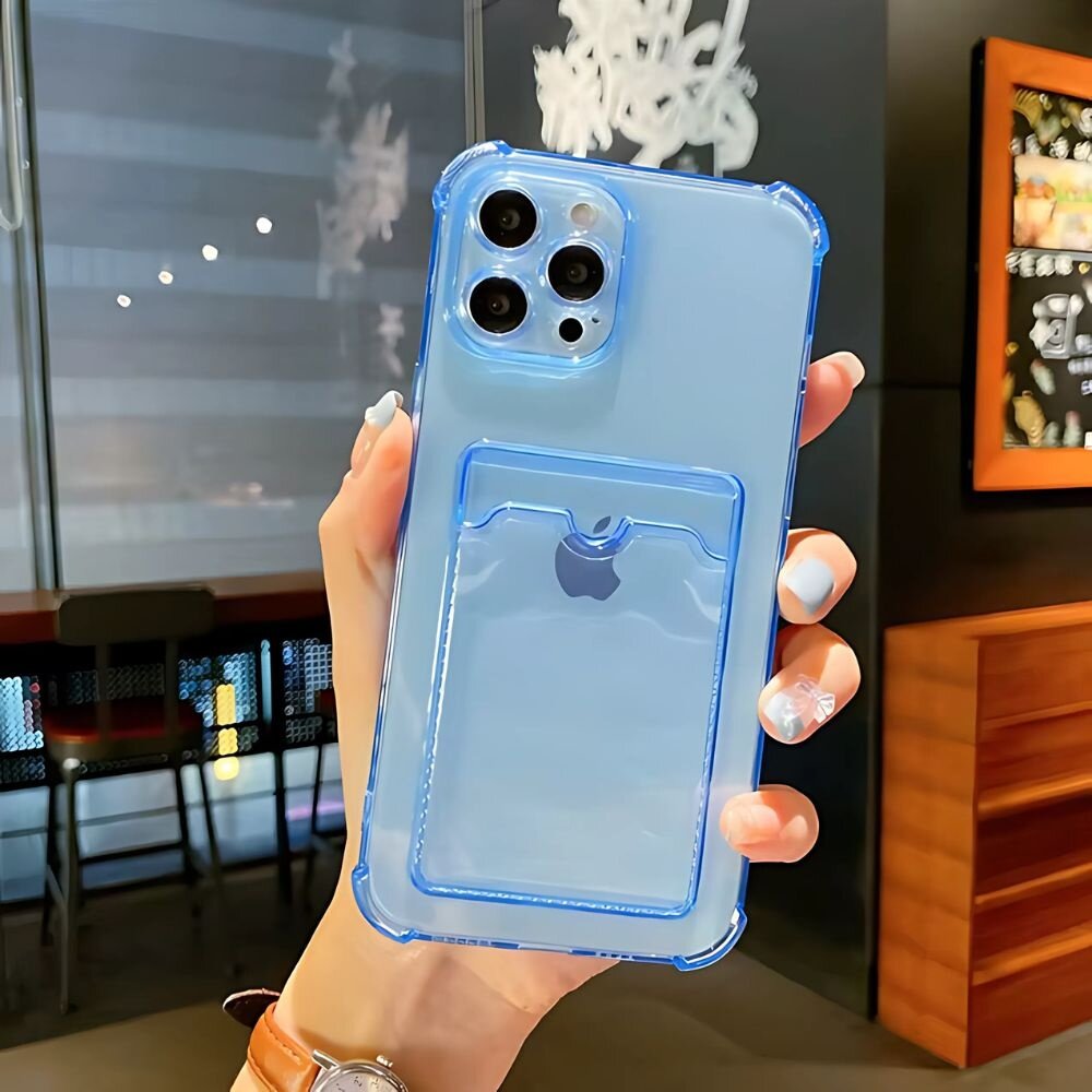 ShieldCase® ShieldCase iPhone 13 TPU Hülle mit Kartenfach (Transparent Blau) ShieldCase® ShieldCase iPhone 13 TPU Hülle mit Kartenfach (Transparent Blau)