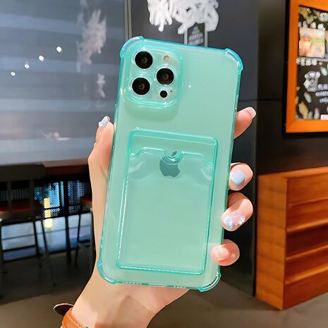 ShieldCase® ShieldCase iPhone 13 Pro Max TPU-Hülle mit Kartenfach (Transparent Grün) ShieldCase® ShieldCase iPhone 13 Pro Max TPU-Hülle mit Kartenfach (Transparent Grün)