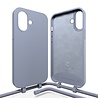 Coverzs Coverzs Silikon Hülle mit Band iPhone 16 (Graublau) Coverzs Coverzs Silikon Hülle mit Band iPhone 16 (Graublau)