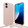 Coverzs Coverzs Silikon Hülle mit Band iPhone 16 Plus (Rosa) Coverzs Coverzs Silikon Hülle mit Band iPhone 16 Plus (Rosa)