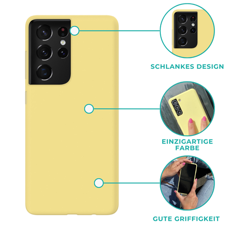 xoxo Wildhearts xoxo Wildhearts Pantone Silikonhülle Samsung Galaxy S21 Ultra (Gelb) xoxo Wildhearts xoxo Wildhearts Pantone Silikonhülle Samsung Galaxy S21 Ultra (Gelb)