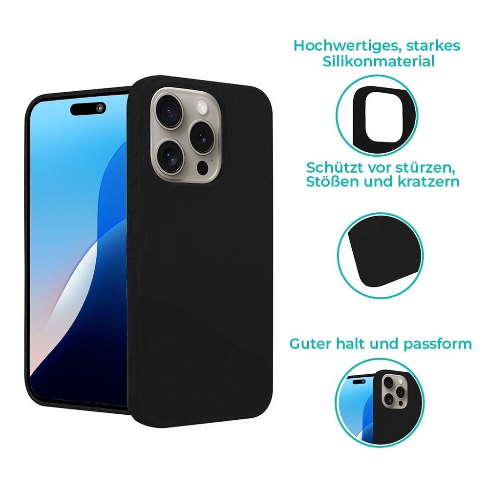 ShieldCase® ShieldCase iPhone 14 Pro Silikonhülle (Schwarz) ShieldCase® ShieldCase iPhone 14 Pro Silikonhülle (Schwarz)