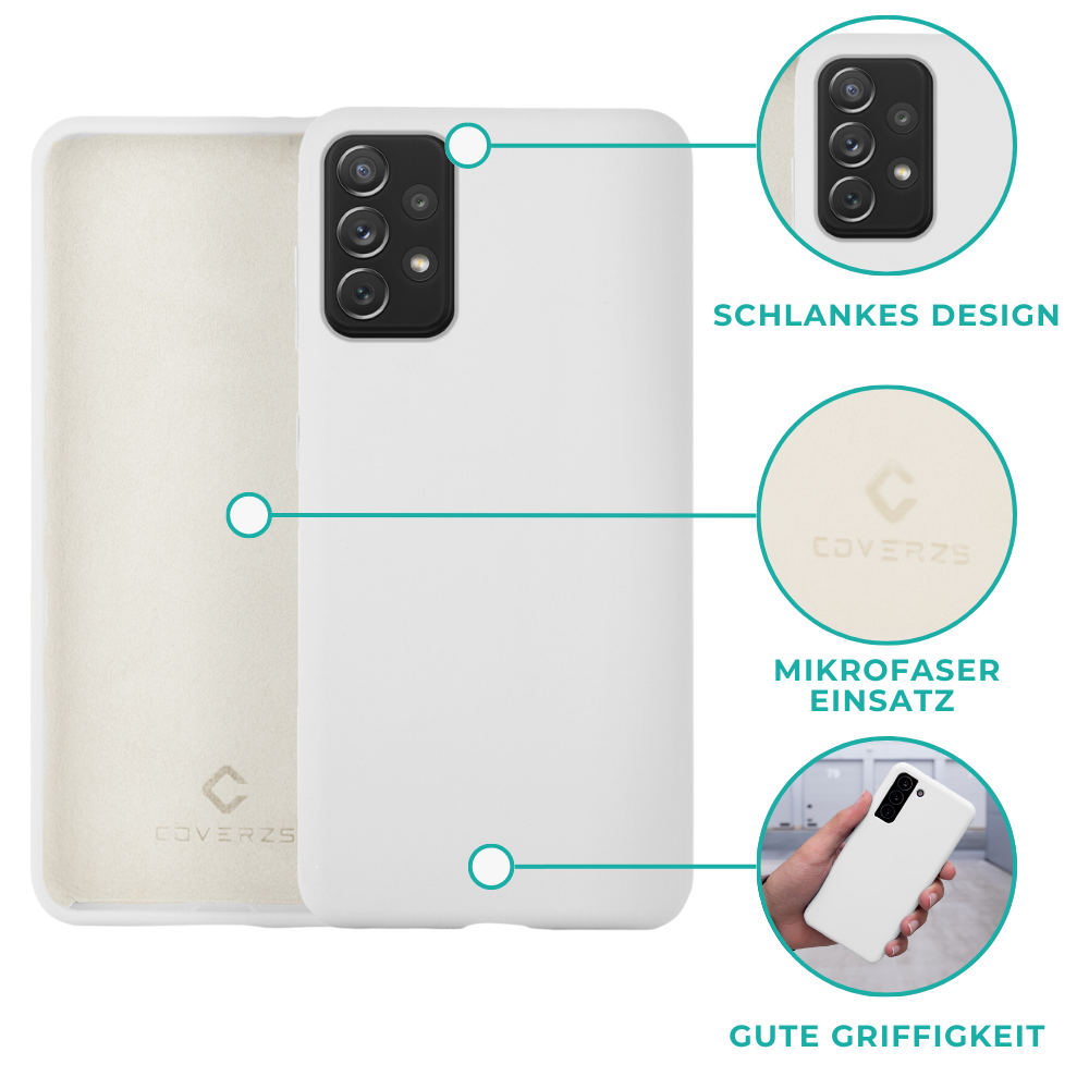 Coverzs Coverzs Luxus Liquid Silikon Case Samsung Galaxy A71 (Weiß) Coverzs Coverzs Luxus Liquid Silikon Case Samsung Galaxy A71 (Weiß)
