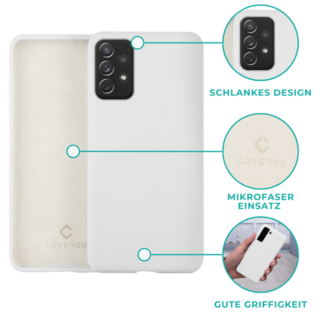 Coverzs Coverzs Luxus Liquid Silikon Case Samsung Galaxy A71 (Weiß) Coverzs Coverzs Luxus Liquid Silikon Case Samsung Galaxy A71 (Weiß)