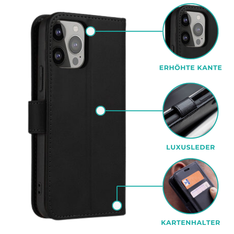 Coverzs Coverzs iPhone Xr Bookcase Hülle (Schwarz) Coverzs Coverzs iPhone Xr Bookcase Hülle (Schwarz)