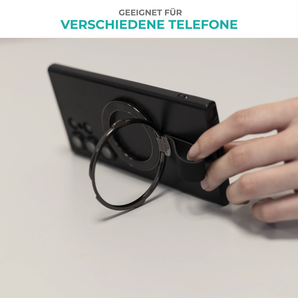 Coverzs Coverzs MagSafe Ring mit Halterung (schwarz) Coverzs Coverzs MagSafe Ring mit Halterung (schwarz)