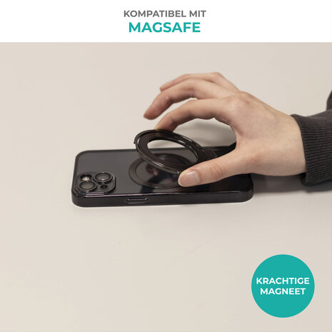 Coverzs Coverzs MagSafe Ring mit Halterung (schwarz) Coverzs Coverzs MagSafe Ring mit Halterung (schwarz)
