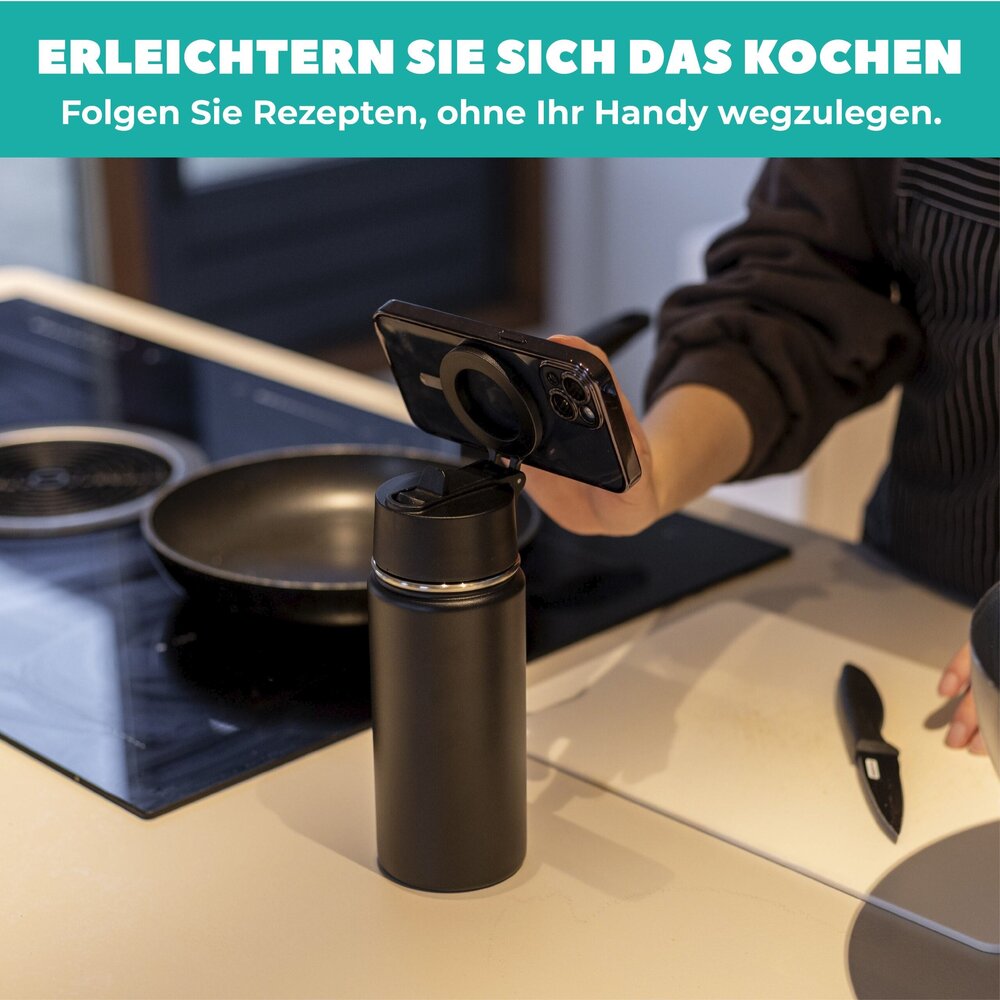 Coverzs Coverzs 500 ml Wasserflasche mit MagSafe (Schwarz) Coverzs Coverzs 500 ml Wasserflasche mit MagSafe (Schwarz)