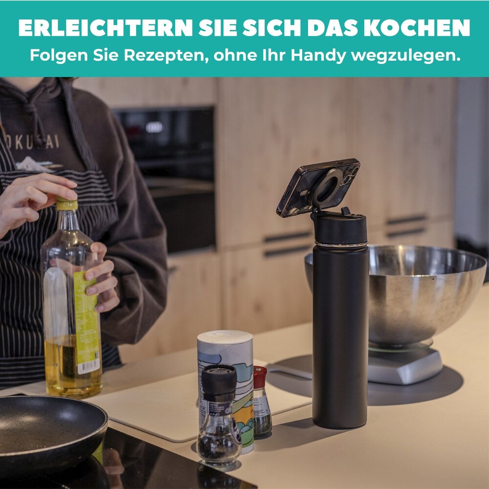 Coverzs Coverzs 700 ml Wasserflasche mit MagSafe (Schwarz) Coverzs Coverzs 700 ml Wasserflasche mit MagSafe (Schwarz)