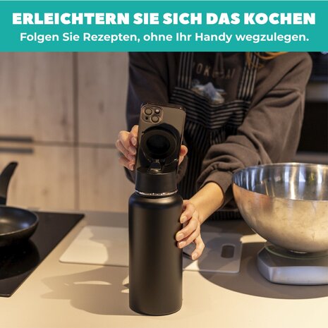 Coverzs Coverzs 1000 ml Wasserflasche mit MagSafe (Schwarz) Coverzs Coverzs 1000 ml Wasserflasche mit MagSafe (Schwarz)