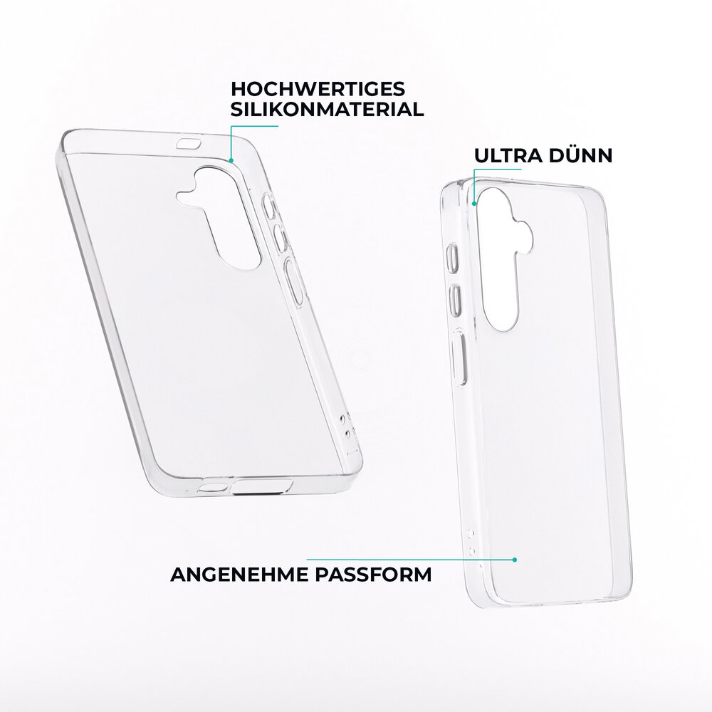 ShieldCase® ShieldCase Samsung galaxy S25 Hybrid Hülle (transparent)
