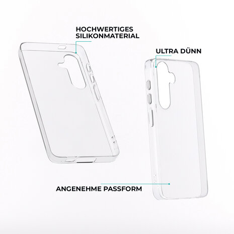 ShieldCase® ShieldCase Samsung galaxy S25 Hybrid Hülle (transparent)