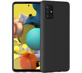 Ceezs Samsung Galaxy A51 Hülle Silikon (Schwarz)