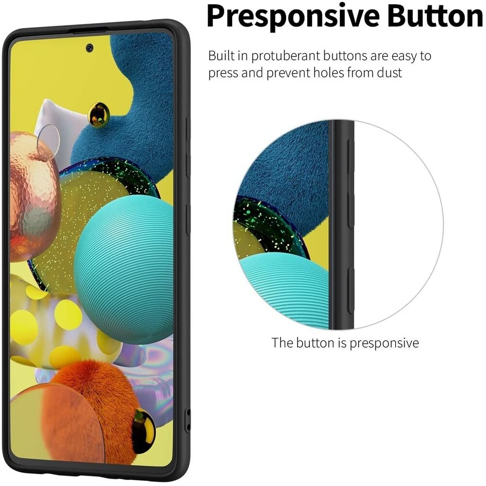 Ceezs Ceezs Samsung Galaxy A51 Hülle Silikon (Schwarz) Ceezs Ceezs Samsung Galaxy A51 Hülle Silikon (Schwarz)