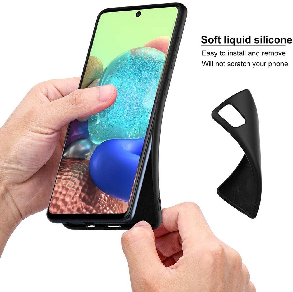 Ceezs Ceezs Samsung Galaxy A51 Hülle Silikon (Schwarz) Ceezs Ceezs Samsung Galaxy A51 Hülle Silikon (Schwarz)