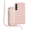 Coverzs Coverzs Samsung Galaxy A55 Silikon Hülle mit Kord (Rosa) Coverzs Coverzs Samsung Galaxy A55 Silikon Hülle mit Kord (Rosa)