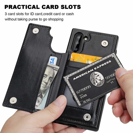 ShieldCase® ShieldCase Samsung Galaxy Note 10 Plus Wallet case (Schwarz)