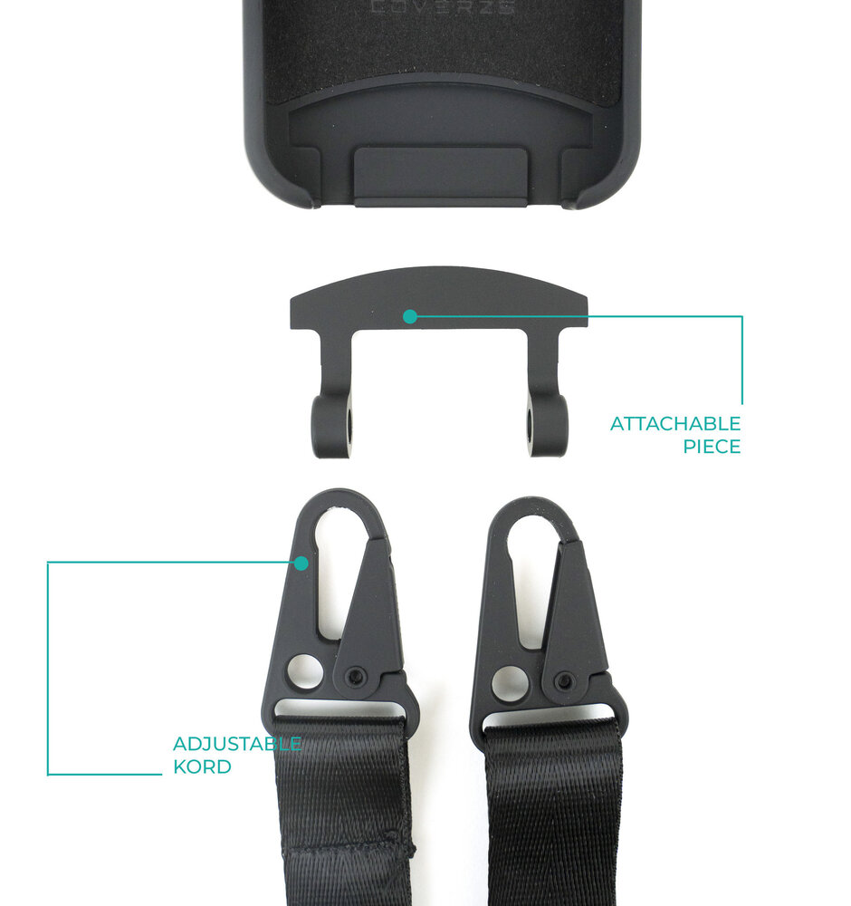 Coverzs Coverzs Samsung Galaxy S21 Ultra Silikonhülle mit dicker Kordel (Schwarz) Coverzs Coverzs Samsung Galaxy S21 Ultra Silikonhülle mit dicker Kordel (Schwarz)