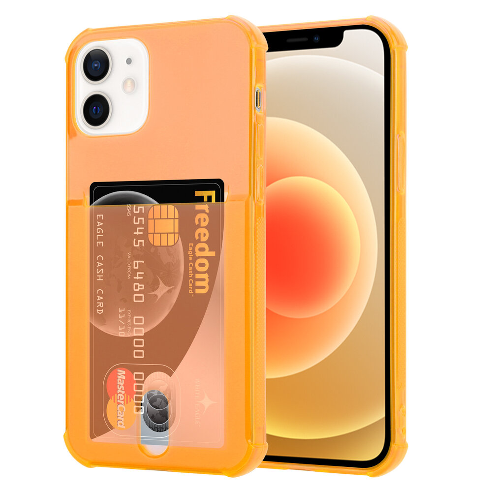 ShieldCase® ShieldCase iPhone 12 Shockhülle met kartenfach (Orange) ShieldCase® ShieldCase iPhone 12 Shockhülle met kartenfach (Orange)