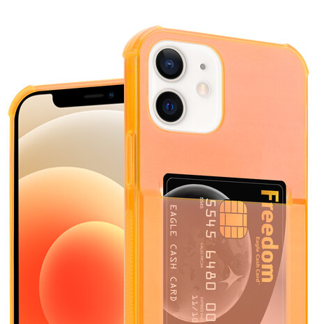 ShieldCase® ShieldCase iPhone 12 Shockhülle met kartenfach (Orange) ShieldCase® ShieldCase iPhone 12 Shockhülle met kartenfach (Orange)