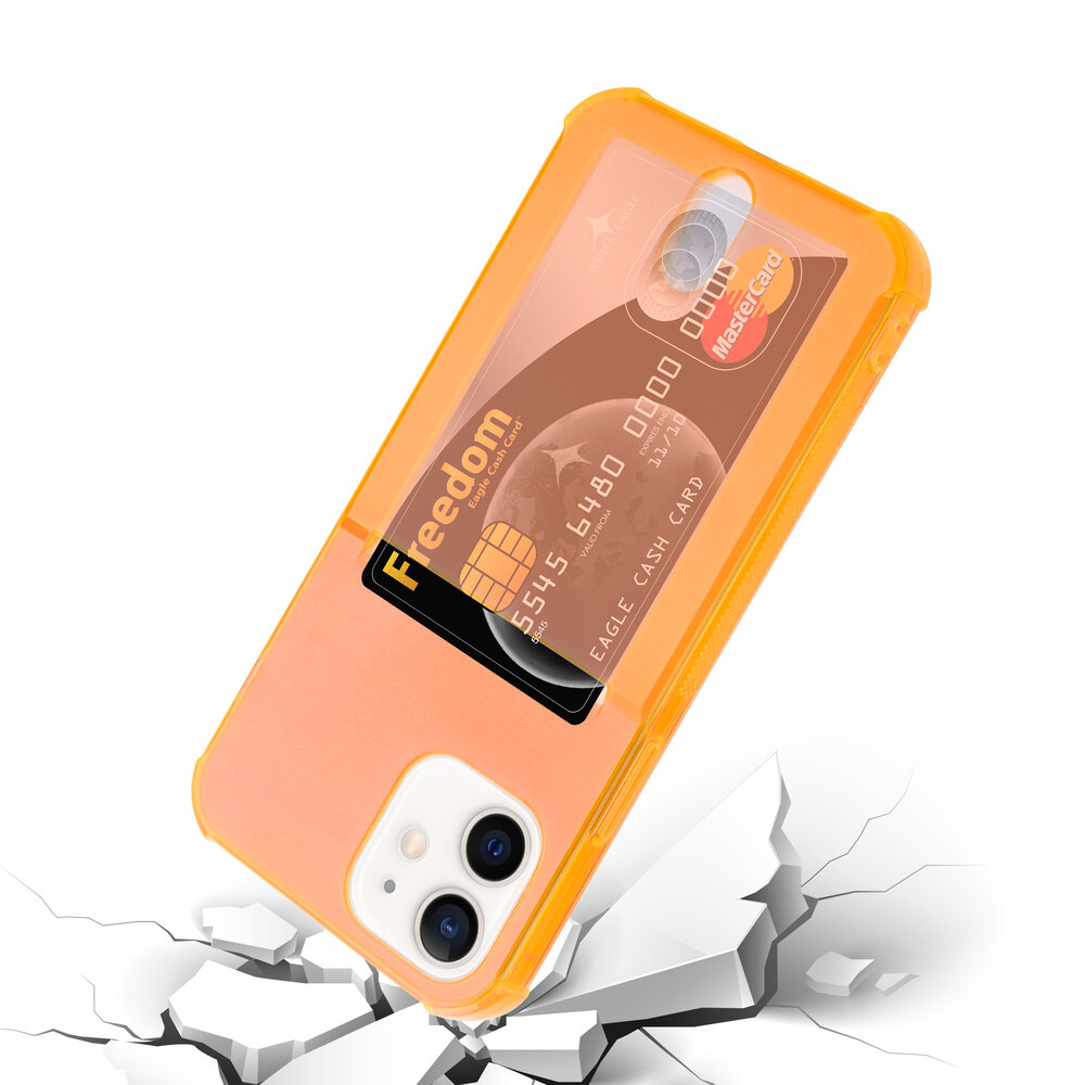 ShieldCase® ShieldCase iPhone 12 Shockhülle met kartenfach (Orange) ShieldCase® ShieldCase iPhone 12 Shockhülle met kartenfach (Orange)