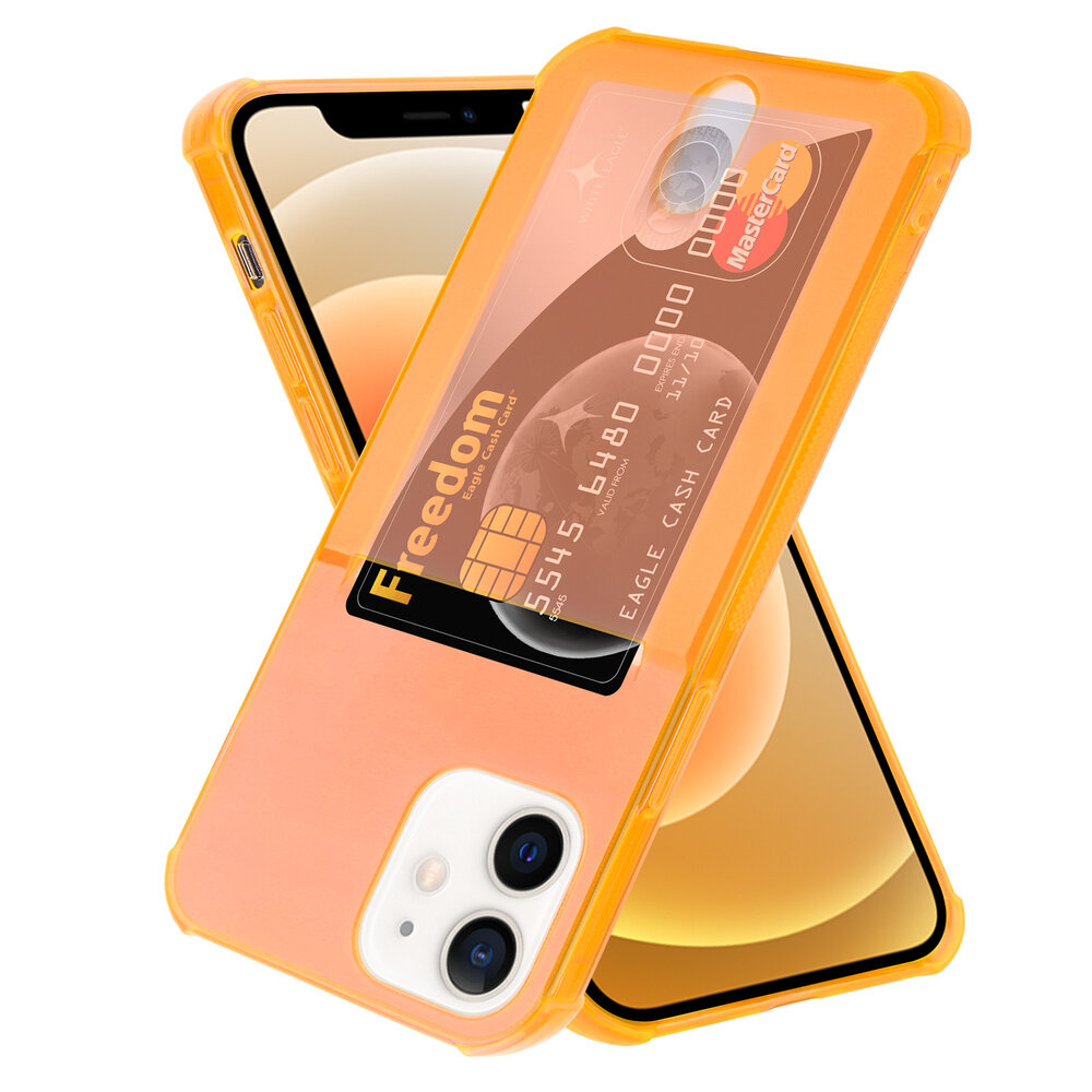 ShieldCase® ShieldCase iPhone 12 Shockhülle met kartenfach (Orange) ShieldCase® ShieldCase iPhone 12 Shockhülle met kartenfach (Orange)