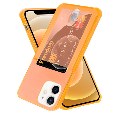 ShieldCase® ShieldCase iPhone 12 Shockhülle met kartenfach (Orange) ShieldCase® ShieldCase iPhone 12 Shockhülle met kartenfach (Orange)
