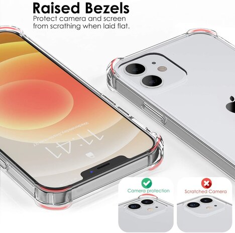 Ceezs Ceezs iPhone 12 Mini Shockproof Hülle (Transparent) Ceezs Ceezs iPhone 12 Mini Shockproof Hülle (Transparent)