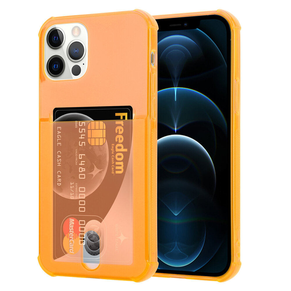 ShieldCase® ShieldCase iPhone 12 Pro Shockhülle mit Kartenfach (Orange)