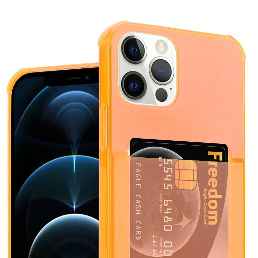 ShieldCase® ShieldCase iPhone 12 Pro Shockhülle mit Kartenfach (Orange)