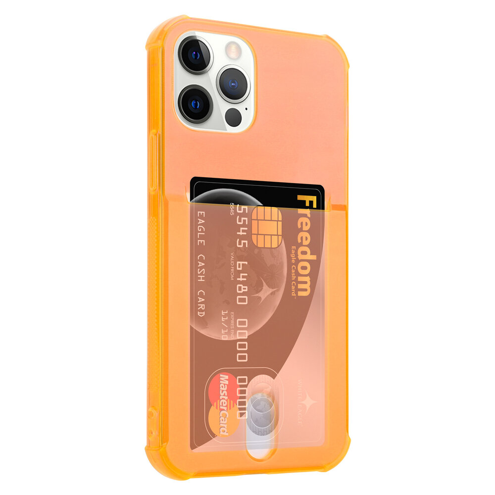 ShieldCase® ShieldCase iPhone 12 Pro Shockhülle mit Kartenfach (Orange)