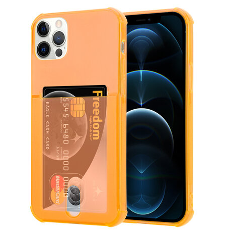 ShieldCase® ShieldCase iPhone 12 Pro Max Shockhülle met kartenfach (Orange)