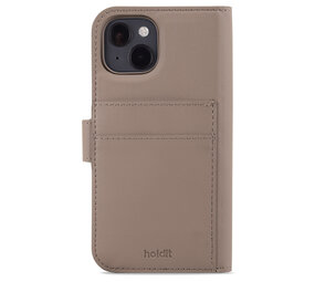 Holdit Holdit iPhone 13 2in1 Silikon & vegan Leder bookhülle (Braun)