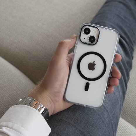 Coverzs Coverzs iPhone 13 Clear metallic Hülle mit MagSafe (Schwarz) Coverzs Coverzs iPhone 13 Clear metallic Hülle mit MagSafe (Schwarz)