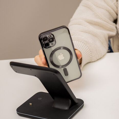 Coverzs Coverzs iPhone 13 MagSafe Hülle mit Kameraschutz (Schwarz)