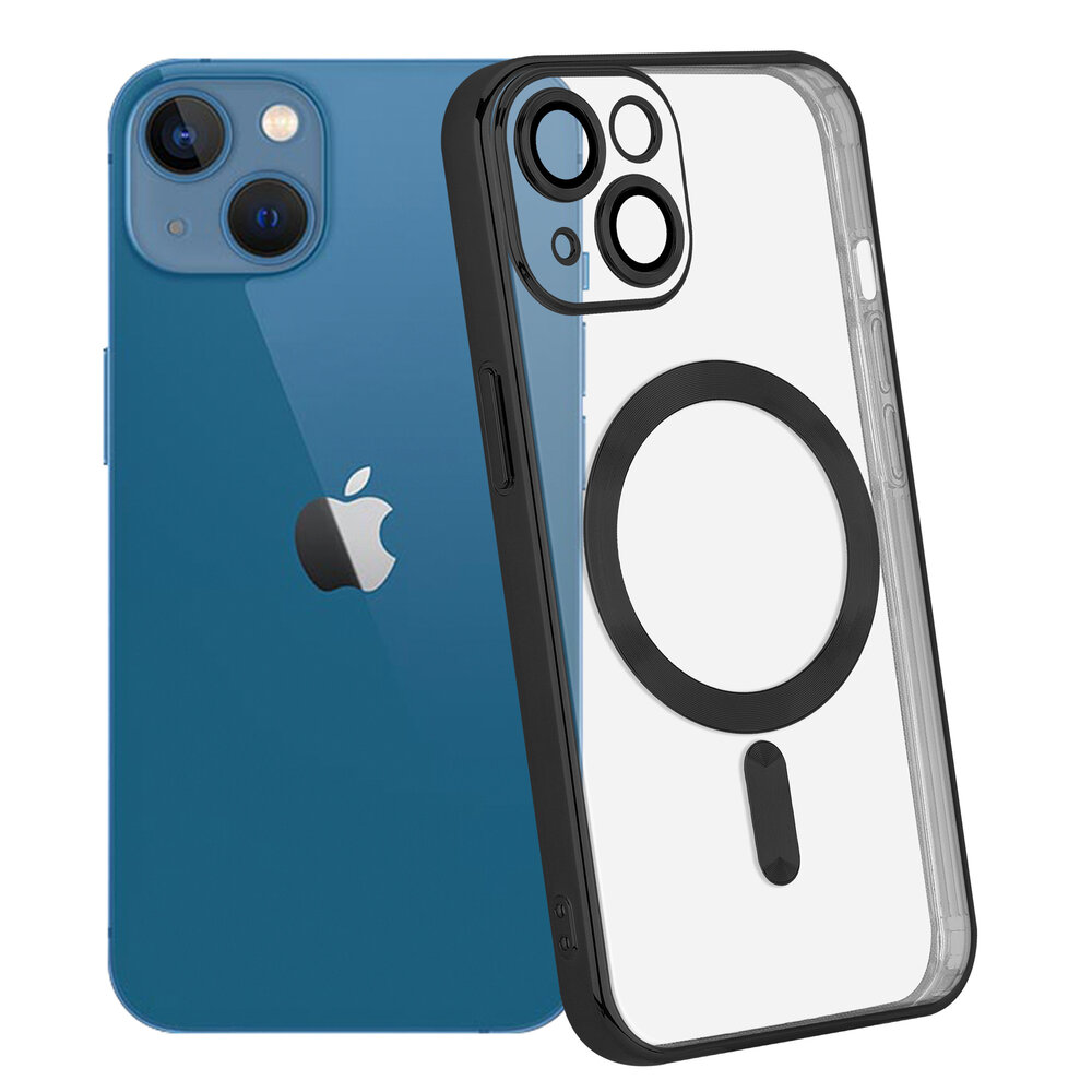 Coverzs Coverzs iPhone 13 MagSafe Hülle mit Kameraschutz (Schwarz)