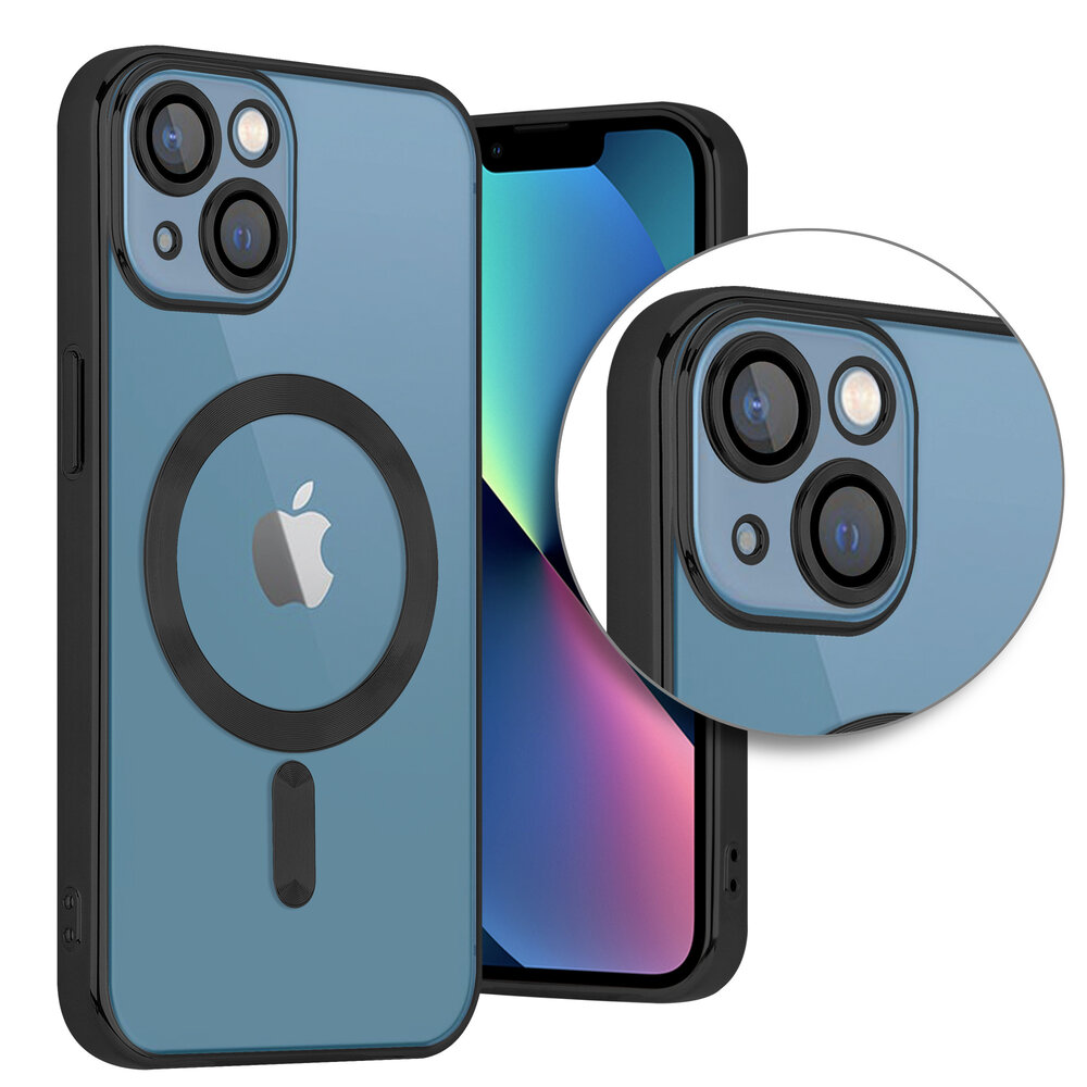 Coverzs Coverzs iPhone 13 MagSafe Hülle mit Kameraschutz (Schwarz)