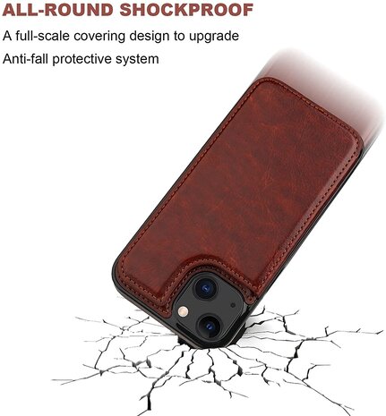 ShieldCase® ShieldCase iPhone 13 Mini Wallet case (Braun)