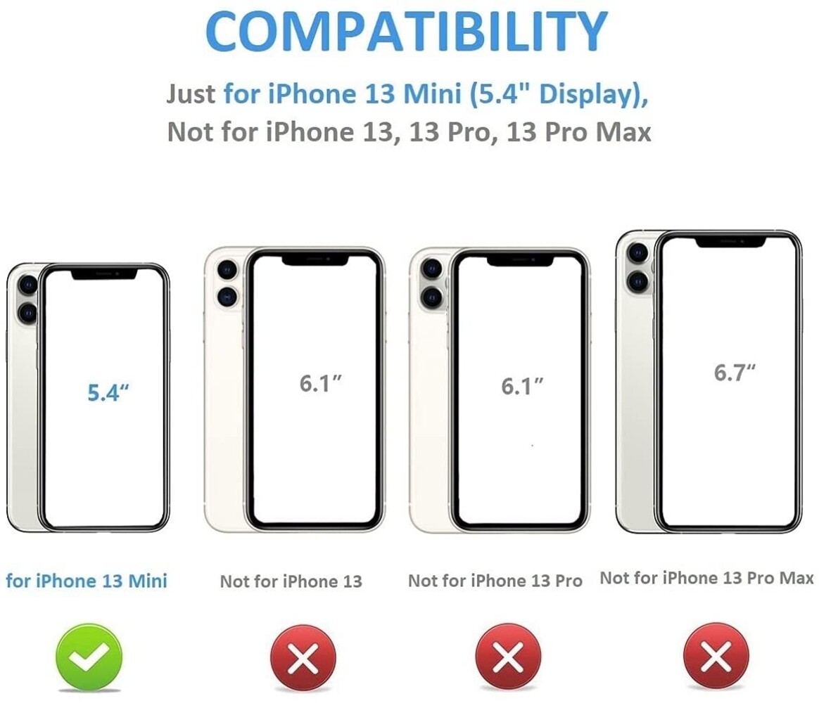 ShieldCase® ShieldCase iPhone 13 Mini Wallet case (Braun)